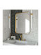 Κρεμαστός Καθρέπτης Iron Curved Angle 60x80 Εκ Ορθογώνιος Black Μαύρος