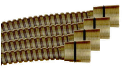 Shower Hose Bathroom Bronze 200cm Double Security Reinforced Internal Weaving Eviops