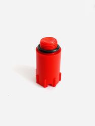 Network Test Cap Red Plastic Hose 1/2