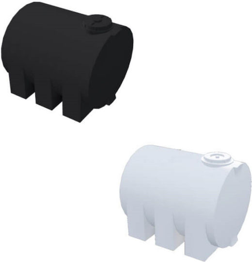 Horizontal Cylindrical Water Petroleum Oil Storage Tank 1000 Liters Black Rotogran