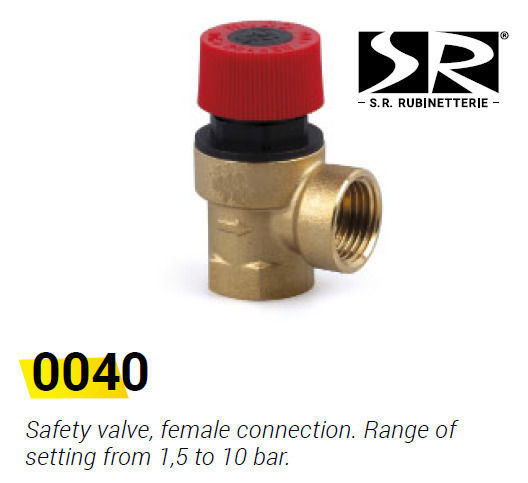Pressure Relief Valve ½" 6 Bar Sr Italy