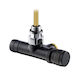 S.r Tondera 0688m Black Decorative Radiator Switch for Towel Rack Corner Right Connector Φ16 Copper