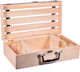 Wooden Wine Case Suitcase 2 Bottles