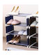 Mini Faltbare Einfarbige Schuhorganisator 4 Regale 43x26x72cm Blau