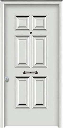 Armored Door Aluminum Cladding Pressed Design E.n.a 14 Kataskeyastiki