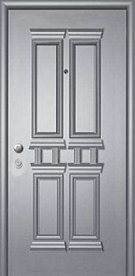 Armored Door Aluminum Cladding Traditional Design A9004 Kataskeyastiki
