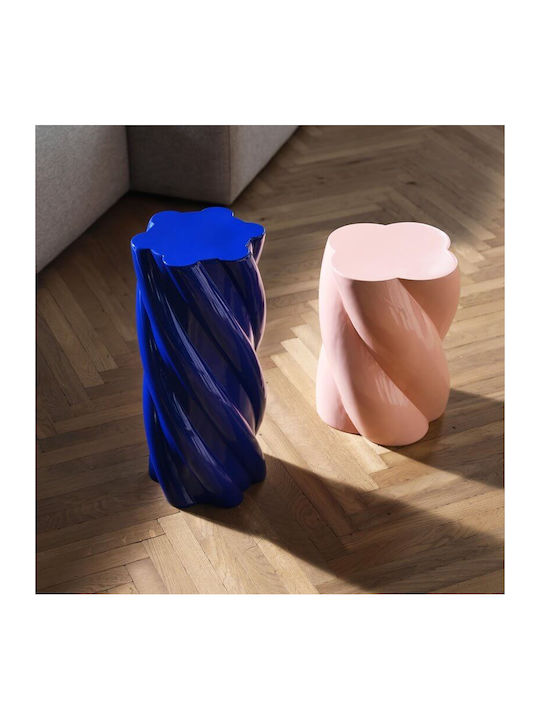 Βοηθητικό Pillar Τραπεζάκι &klevering Marshmallow Pink Glass Fiber 40 X Ø 30 Cm