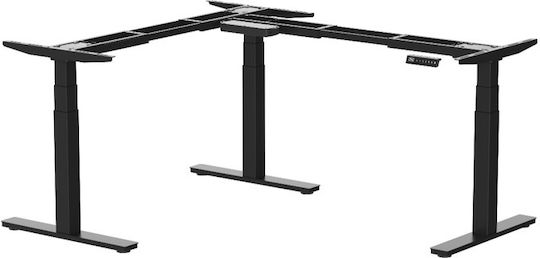 Furniture Frame for Corner Electric Adjustable Desk Action Desk Edge 90° Black 1075 1800x700x625/1275mm