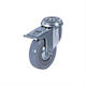 Möbelrad Loch Schwarz-Grau Bremse 60x24mm