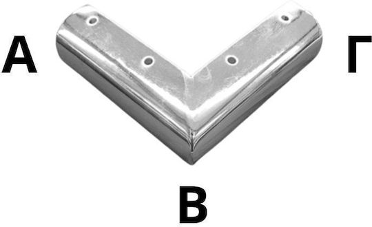 Jgs S.a C607 Metallisches Möbel Bein Ecke Nickel Αβ 15cm × Βγ 15cm × Höhe 5,5cm