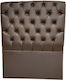 JGS S.A. Bed Headboard No1 with Leather Dark Beige 90x114cm No1 Headboard