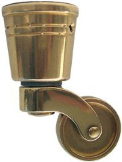 Jgs S.a 6565-100 Metallic Furniture Wheel Gold Round Base 7cm