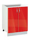 Ντουλάπι Κουζίνας Επιδαπέδιο 60x60x85 Beni 602 Genomax 4202 Κόκκινο Γυαλιστερό