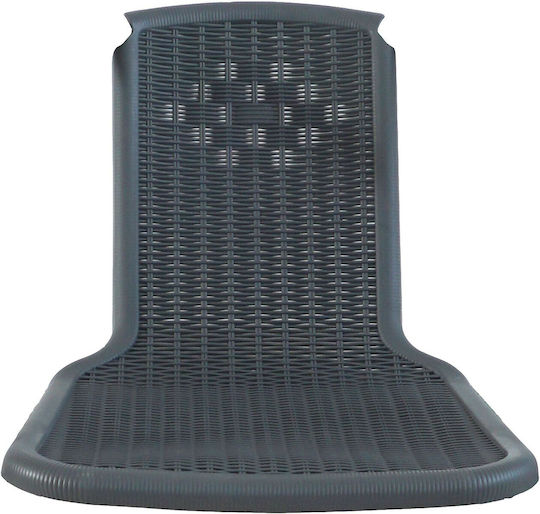 Replacement Seat Armchair Outdoor Chair Rattan Type Gray 43x40x73 cm