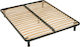 Orthopedic Bed Frame Dense Slats Legs Double Bed 150x200cm