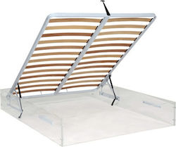 Orthopedic Bed Frame Dense Slats Lifting Mechanism Double Bed 158x200cm
