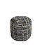Pouf Σκαμπο Πουφ Jgs S.a Μπλε Navy Harris Round Stool-275 40xrndx40cm