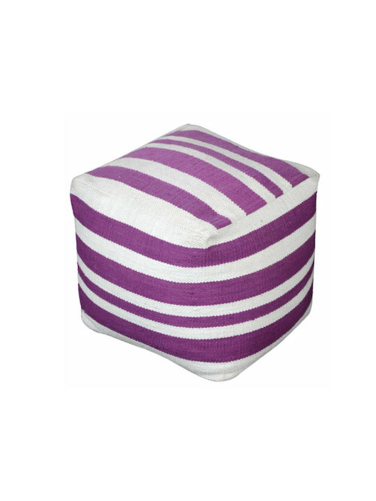 Pouf Stool Bean Bag Chairs & Poofs Jgs S.a Aubergine Mason Stool-286 40x40x40cm