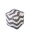 Pouf Σκαμπο Πουφ Jgs S.a Ivory Καφέ Φυσικό Chevron Pouf Stool-232 40x40x40cm