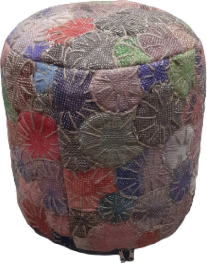 Pouf Σκαμπο Πουφ Jgs S.a Πολύχρωμο Rs-58 Round Bean Stool-199 Φ40cm