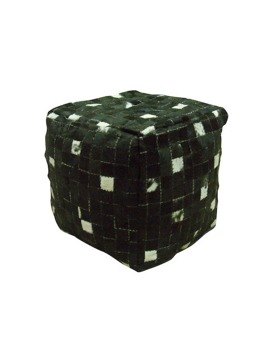Pouf Stool Bean Bag Jgs S.a Leather Bean Bag Black White Mini Matador Bean Bag Stool-116 45x45x45cm