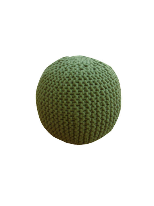 Pouf Σκαμπο Πουφ Jgs S.a Σκούρο Πράσινο Hk-3 Pouf Stool-012 45x45cm