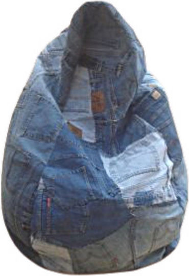 Pouf Σκαμπο Πουφ Jgs S.a Dream Denim Ii Bean Bag Stool-022 85x125cm Pouf Σκαμπο Πουφ Jgs S.a Dream Denim Ii Bean Bag Stool-022 85x125cm