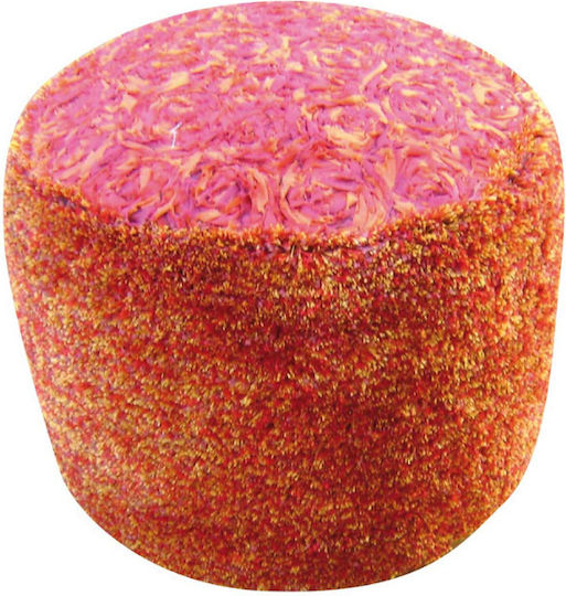 Pouf Σκαμπο Πουφ Jgs S.a Κόκκινο Terra Yf-07 Pouf Stool-127 50x50x35cm