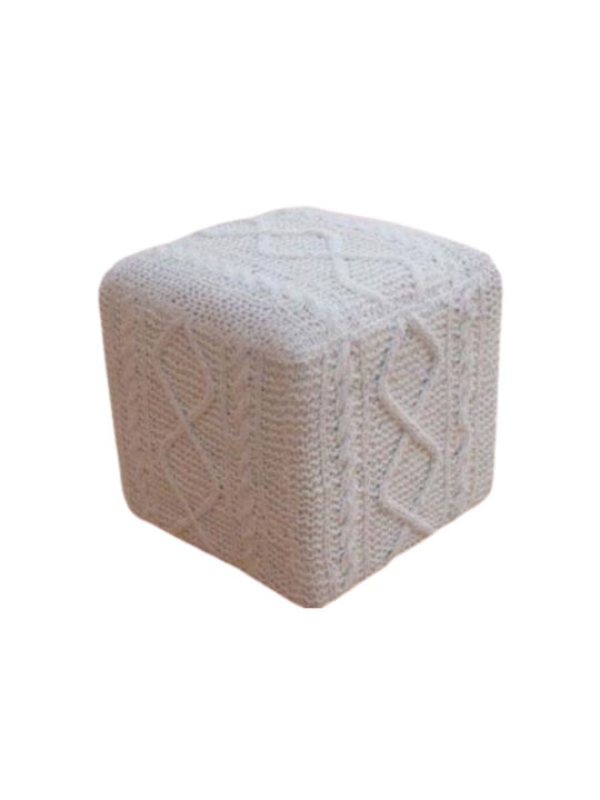 Pouf Stool Bean Bag Chairs & Poofs Jgs S.a White Ns-19 Stool-058 45x45x45cm