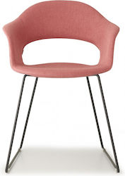 Lady B Pop Art.2699 Metal Armchair Cr Chromed Steel 57x61x78 65/46 Cm Red Fabric Lady B Pop Art.2699 Metal Armchair Cr Chromed Steel 57x61x78 65/46 Cm Red Fabric