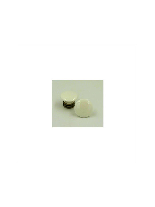 Porcelain Knob 3015 White Antique White Antique