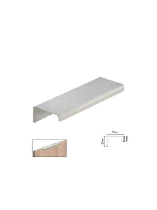 Möbelgriff Aluminium Viometale 78 Nickel Matt 96 Mm