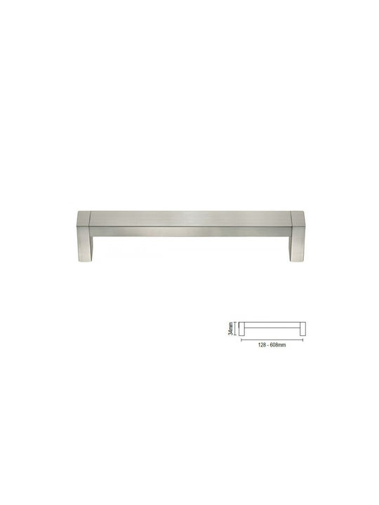 Möbelgriff Viometale 50 Nickel Matt 608 Mm