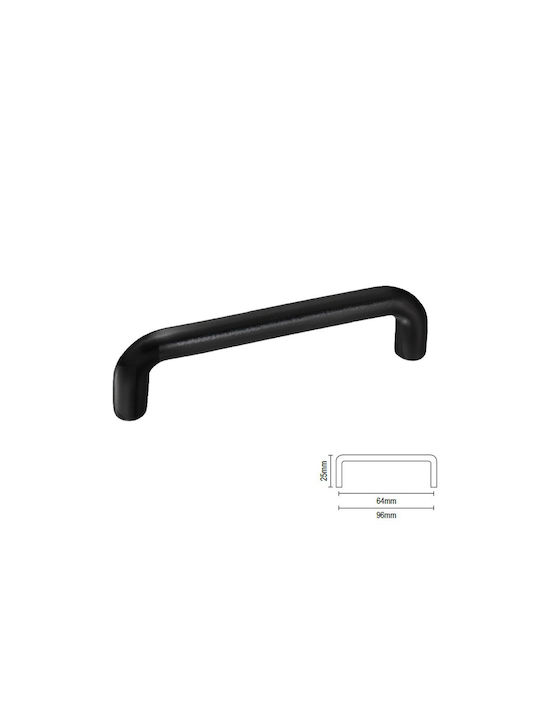 Дръжка За Мебели Viometale 05 Черна 64 Mm