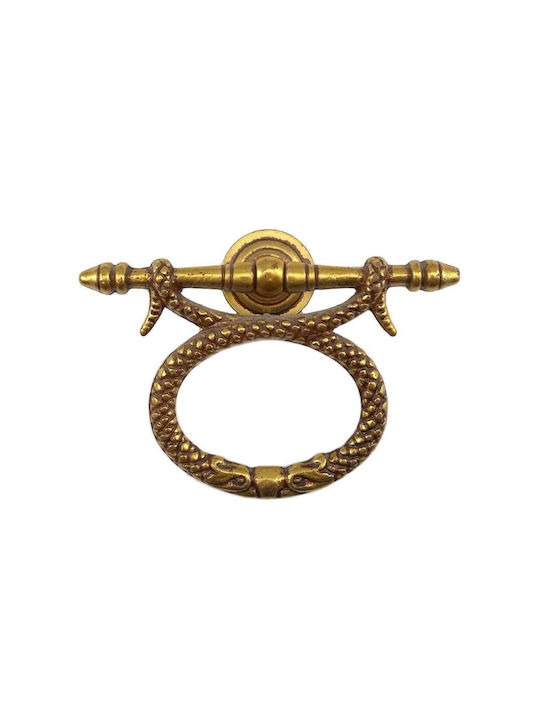Furniture Knob Hanging Besana 1198 Gold Patina Avo B