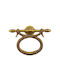 Furniture Knob Hanging Besana 1198 Gold Patina Avo B