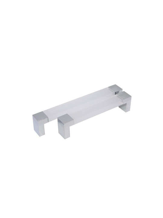 Möbelgriffe Arte Nr F184 Plexiglas Chrom 128 Mm