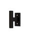 Metallischer Fenstergriff Schwarz N555 10cm