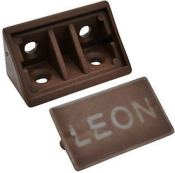 Shelf Bracket With Cover Plastic Leon 20x20x40mm 100pcs Brown 134-03202040ma Shelf Bracket With Cover Plastic Leon 20x20x40mm 100pcs Brown 134-03202040ma