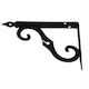 Decorative Corner Shelf Amig Black 2 6x4.5" 150x115