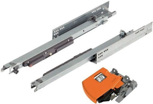 Hidden Drawer Guide Blum Movento 760h With Brake 100% Opening 104-760h300blm