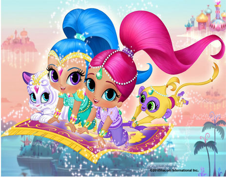 Kardasis Ζαχαρωτή Πλάκα Sugar Paper Shimmer Shine Πανω Στο Μαγικο Χαλι