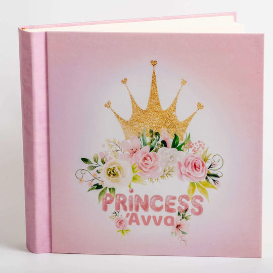 My Album Princess Collection Faux Leather Crown Name Anna Pink Leather Album Rice Paper 30x30cm Storage Box 100 Pages