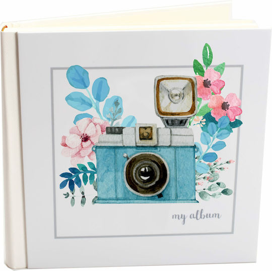 My Album Camera Vintage Light Blue Rice Paper 30x30cm Album Box 60 Pages