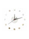 Acrylic Sticker Wall Clock Small Diy Silver Spot