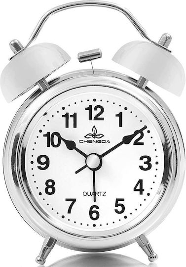 Round Alarm Clock Silver Twin Ball 8820
