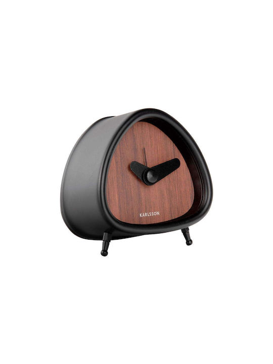 Tabletop Alarm Clock Triangle Ka5866dw 8.6x8.6cm Brown-Black Karlsson Metal