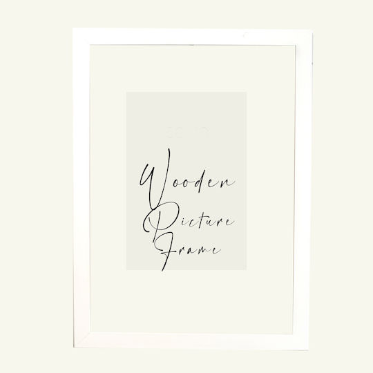 Wooden Wall Photo Frame – Puzzle – Poster White Acrylic Glass K1061/3 Photo 40cmx60cm