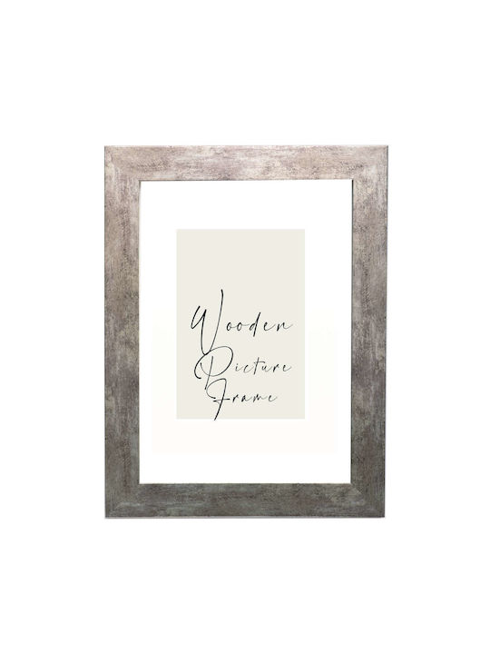 Wooden Wall Photo Frame Puzzle Poster Silver Br...