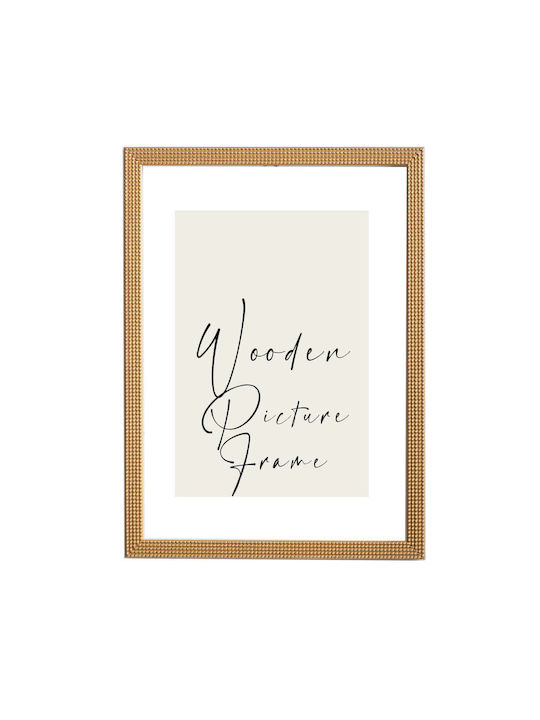 Wooden Wall Photo Frame Gold Carved Embossed Pearl Matte Glass K42-1 Photo 40cmx50cm